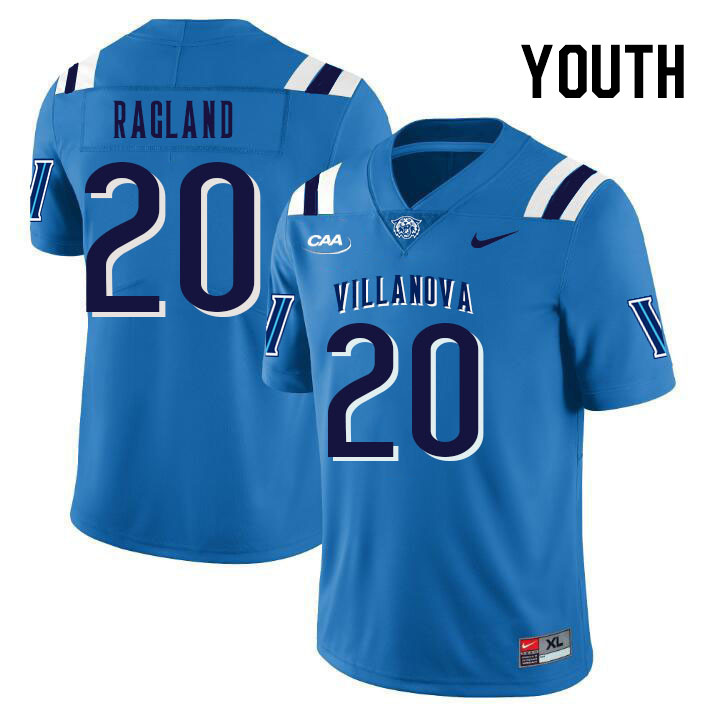 Youth #20 Isaiah Ragland Villanova Wildcats College Football Jerseys Stitched Sale-Light Blue